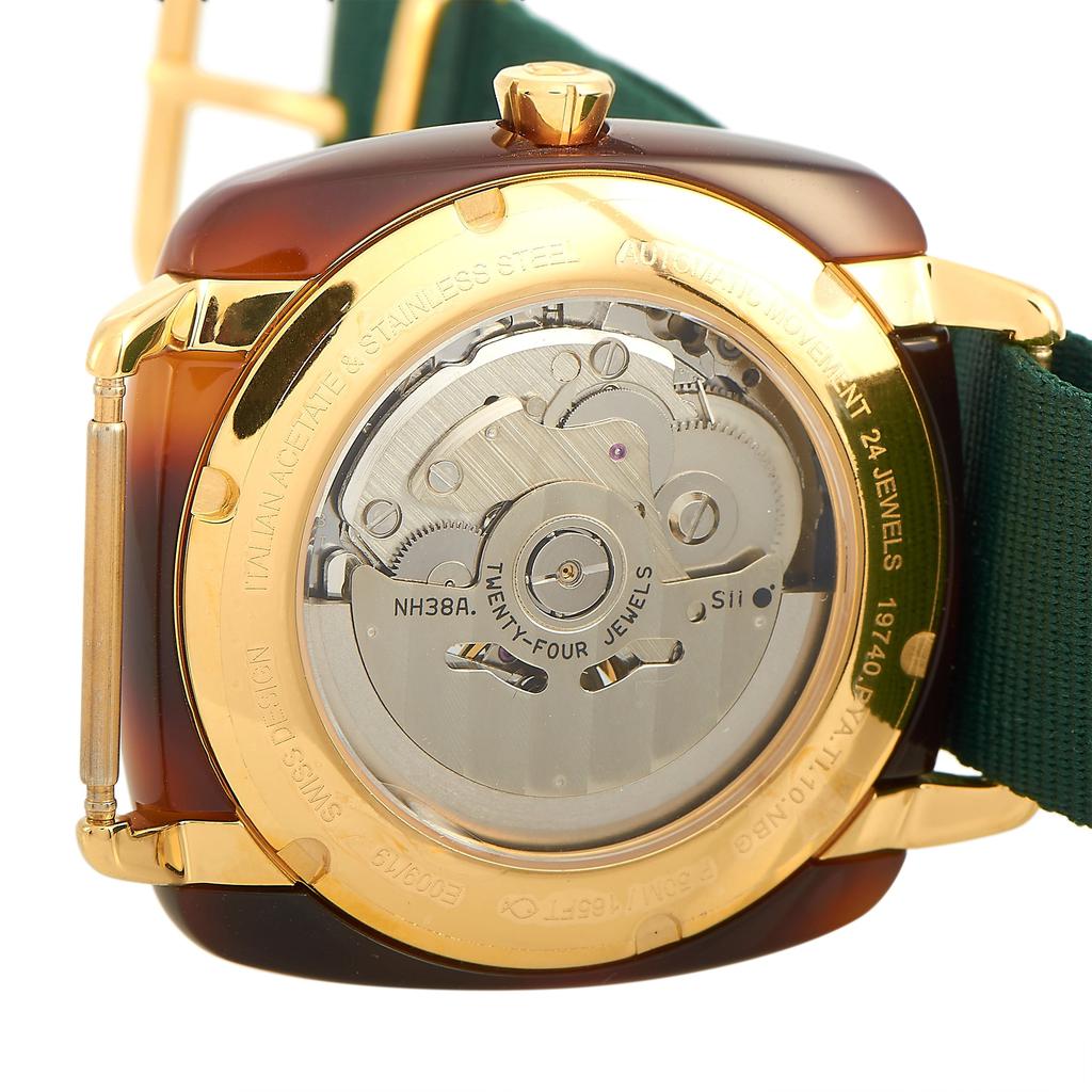 Briston Clubmaster Iconic Acetate Gold Dark Green Dial Watch 19740.PYA.TI.10.NB商品第3张图片规格展示