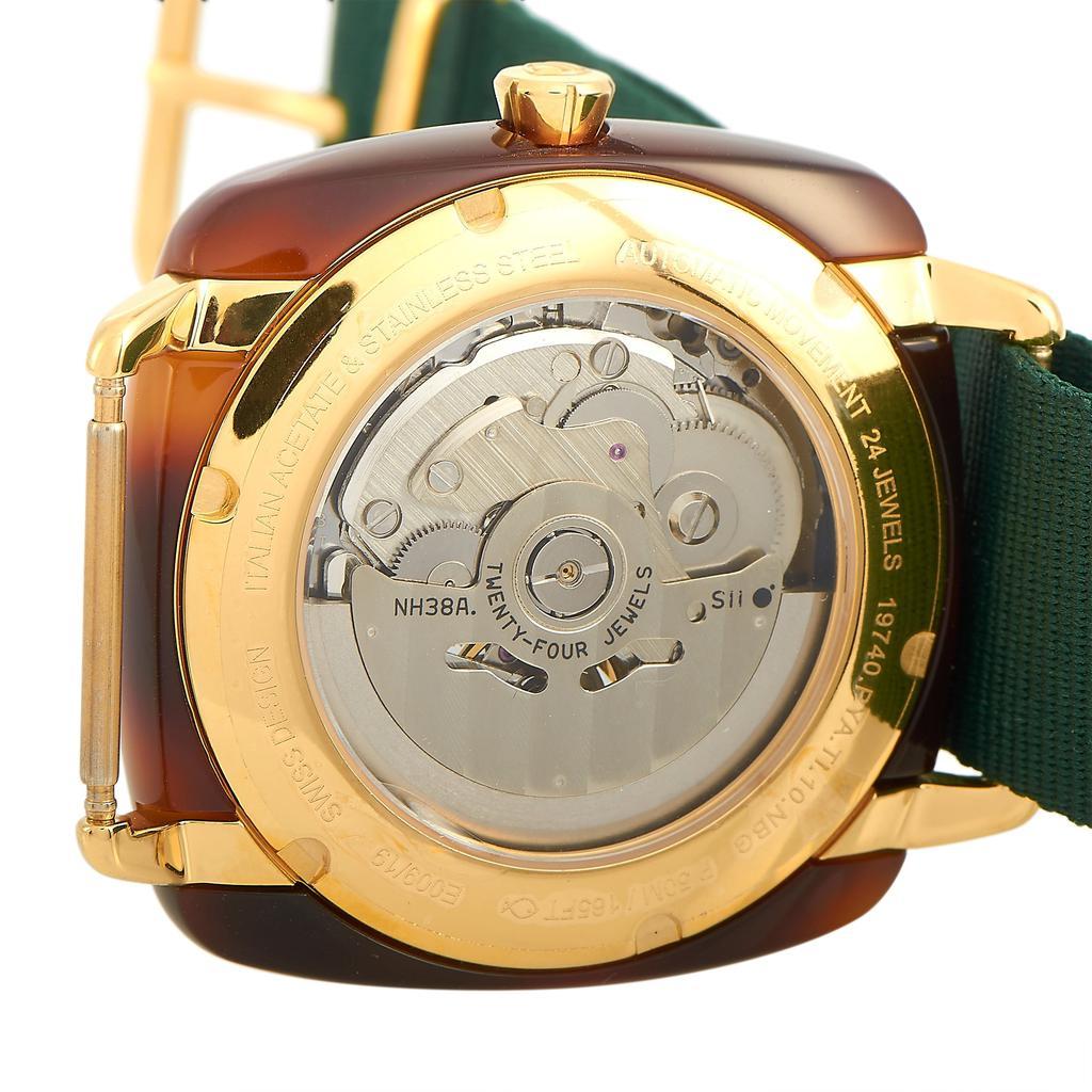 商品Briston|Briston Clubmaster Iconic Acetate Gold Dark Green Dial Watch 19740.PYA.TI.10.NB,价格¥1494,第5张图片详细描述