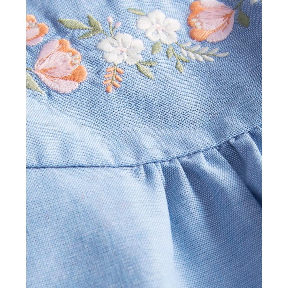 商品First Impressions|Baby Girls Cotton Chambray Flower Sunsuit, Created for Macy's,价格¥148,第3张图片详细描述