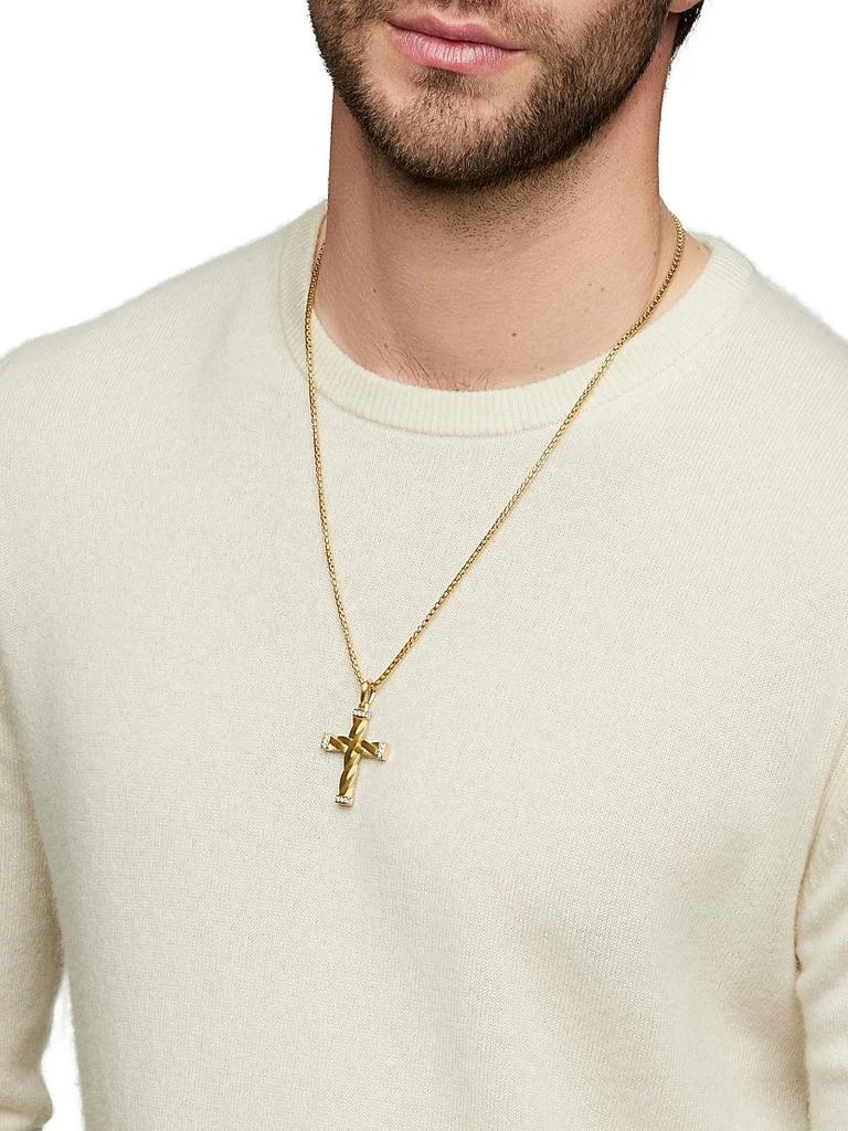 商品David Yurman|DY Helios™ Cross Pendant in 18K Yellow Gold, 48MM,价格¥28100,第2张图片详细描述