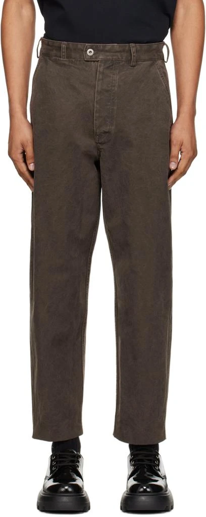 商品Kenzo|棕色 Tapered 长裤,价格¥1672,第1张图片