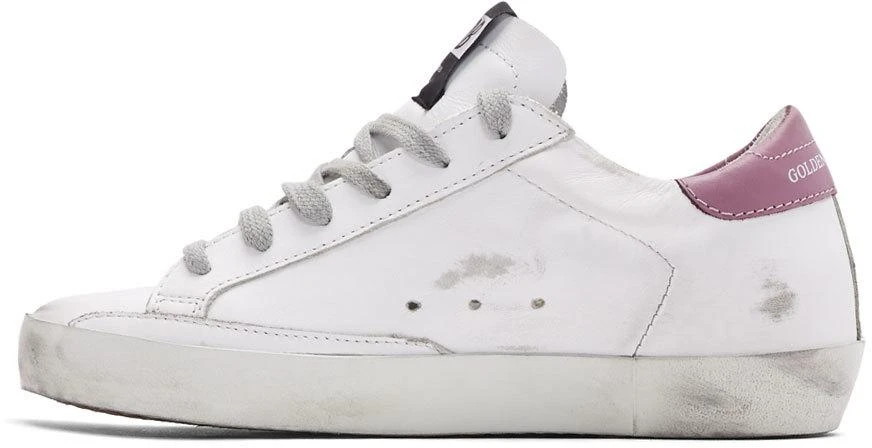 商品Golden Goose|SSENSE Exclusive White & Pink Superstar Sneakers,价格¥4816,第3张图片详细描述