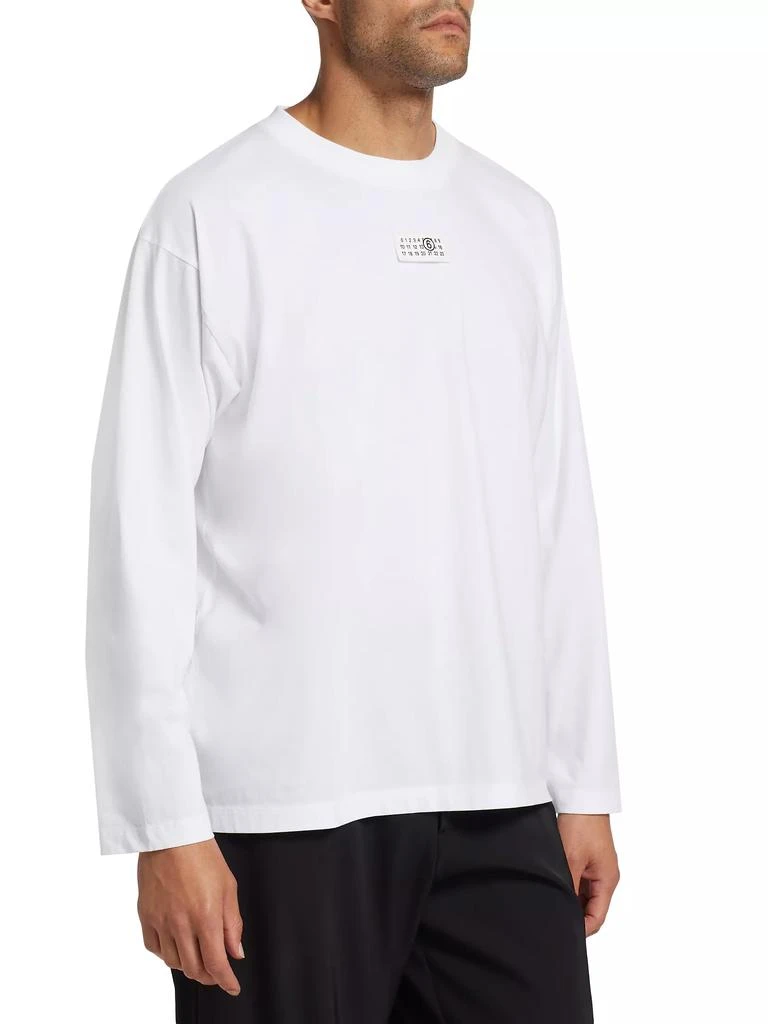 商品MM6|Cotton Long-Sleeve T-Shirt,价格¥2228,第4张图片详细描述