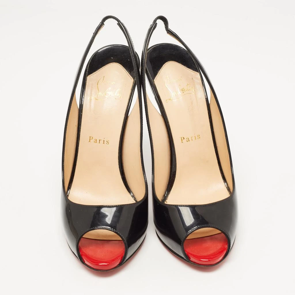 商品[二手商品] Christian Louboutin|Christian Louboutin Black Patent Leather Flo Slingback Pumps Size 39,价格¥3243,第3张图片详细描述