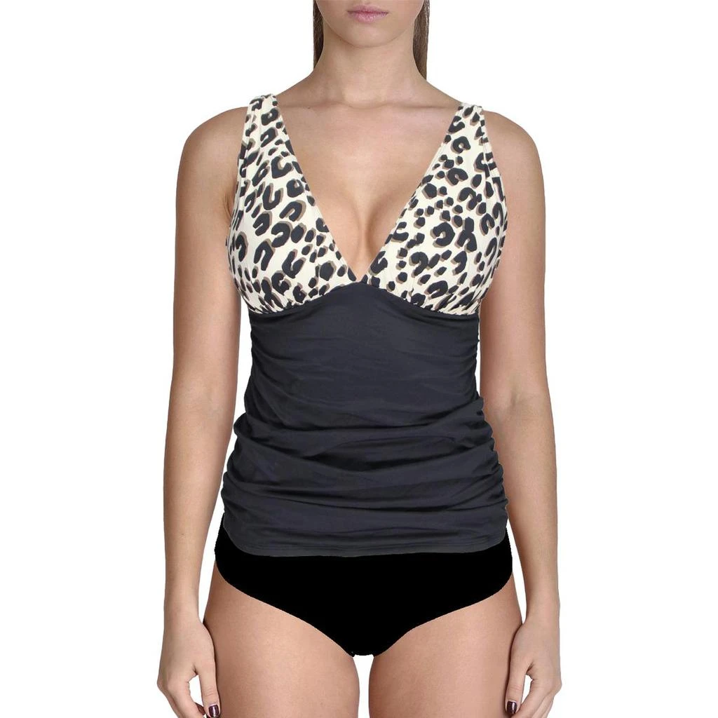 商品Bleu Rod Beattie|Bleu Rod Beattie Womens Animal Print Tankini Swim Top Separates,价格¥62,第2张图片详细描述