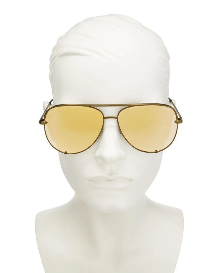 商品Quay|Women's High Key Mirrored Aviator Sunglasses, 56mm,价格¥482,第2张图片详细描述