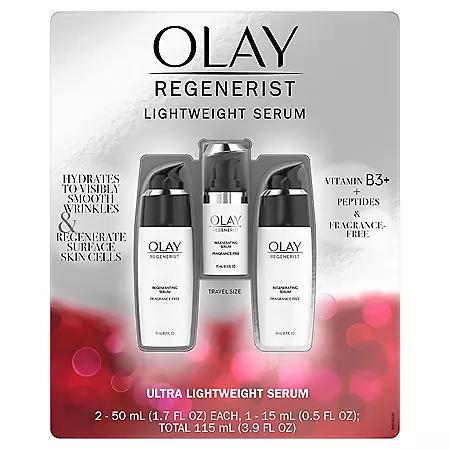 Olay Regenerist Regenerating Serum, Fragrance-Free (1.7 fl. oz., 2 pk. + 0.5 fl. oz.)商品第2张图片规格展示