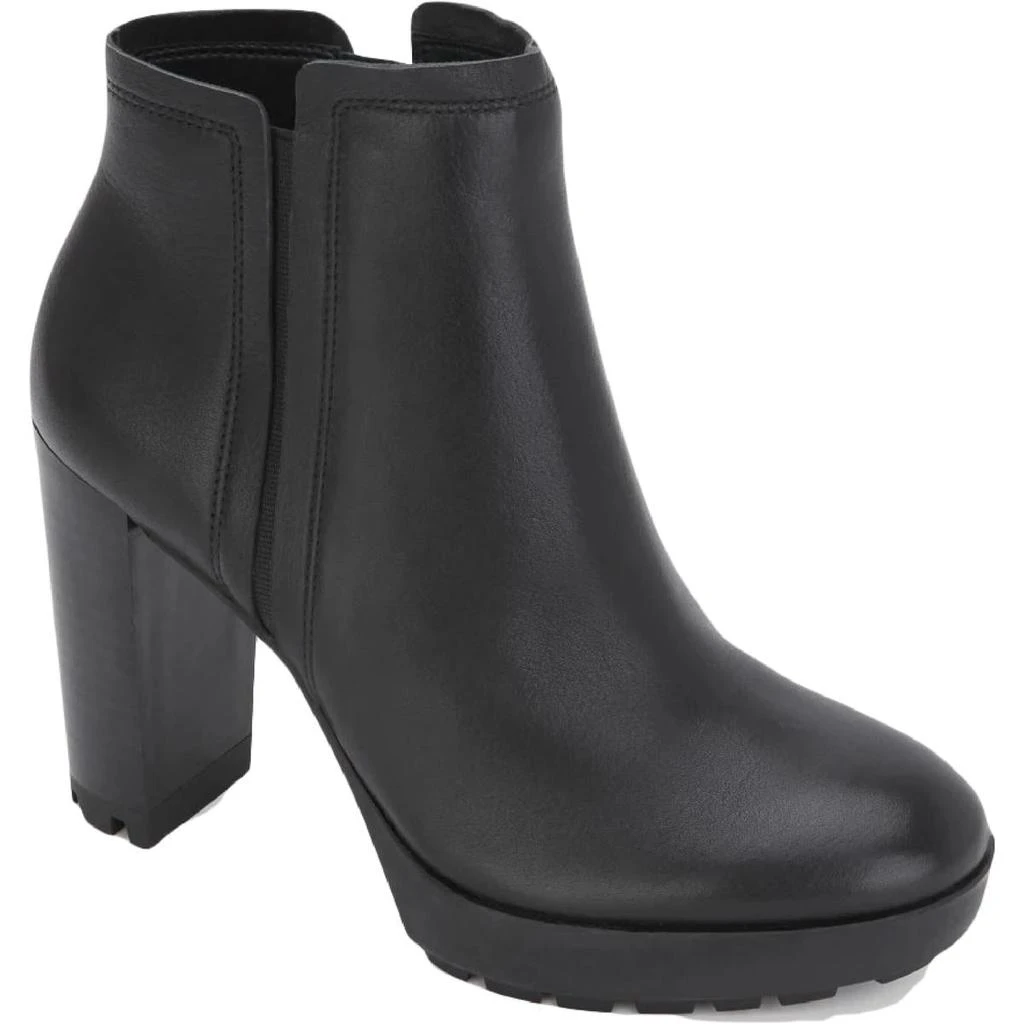 商品Kenneth Cole|Kenneth Cole New York Womens Justin Lug Chelsea Leather Block Heel Ankle Boots,价格¥574,第1张图片