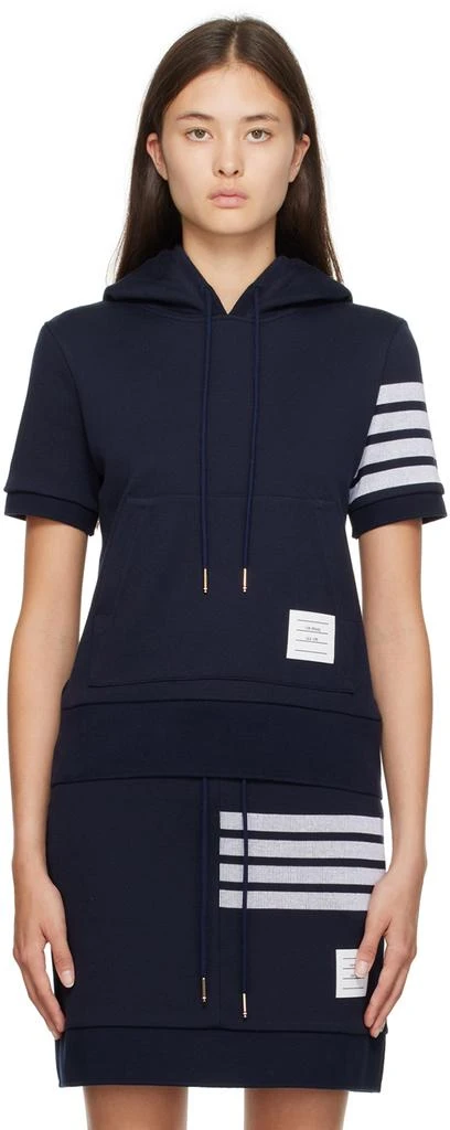 商品Thom Browne|Navy 4-Bar Hoodie,价格¥3151,第1张图片