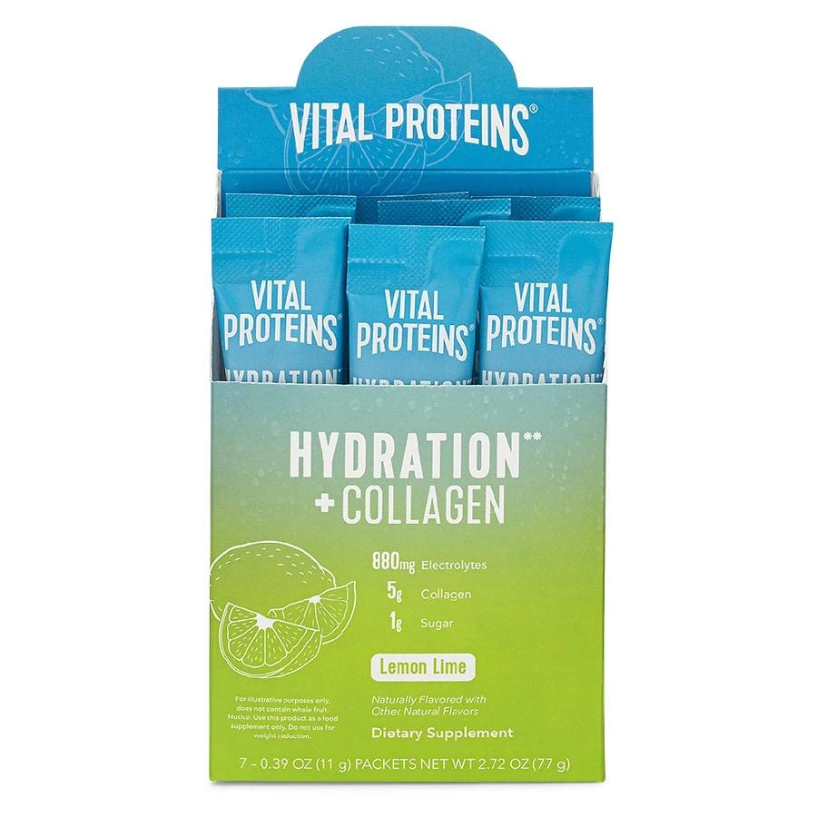 商品Vital Proteins|Hydration + Collagen Packets Lemon Lime,价格¥79,第3张图片详细描述