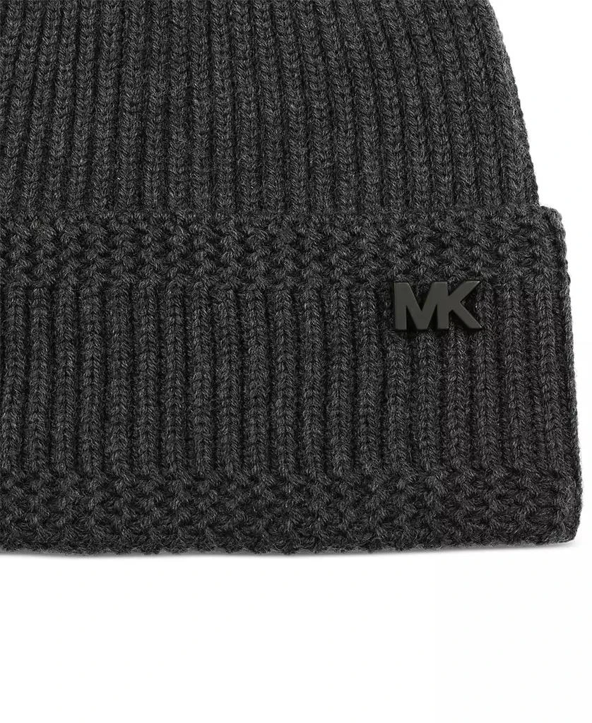 商品Michael Kors|Men's Racked Ribbed Cuffed Logo Hat,价格¥255,第4张图片详细描述