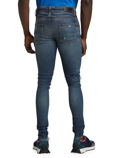 商品AMIRI|Mx1 Ultra-Suede Cracked Paint Slim-Fit Jeans,价格¥4935,第5张图片详细描述