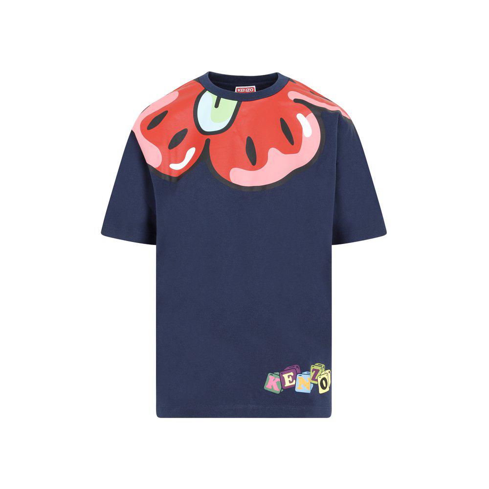 Kenzo Graphic Printed Crewneck T-Shirt商品第1张图片规格展示