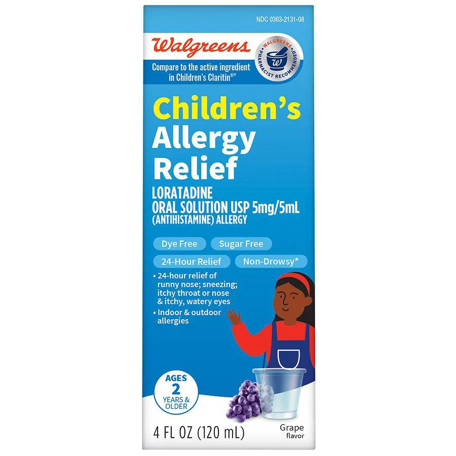 商品Walgreens|Children's Allergy Relief Liquid Grape,价格¥92,第1张图片