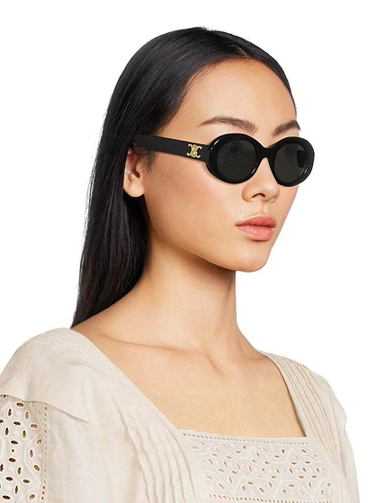 商品Celine|Triomphe 52MM Oval Sunglasses,价格¥3796,第3张图片详细描述
