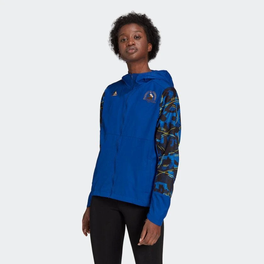 商品Adidas|Women's adidas Boston Marathon Own the Run Reflective Wind Jacket,价格¥272,第2张图片详细描述