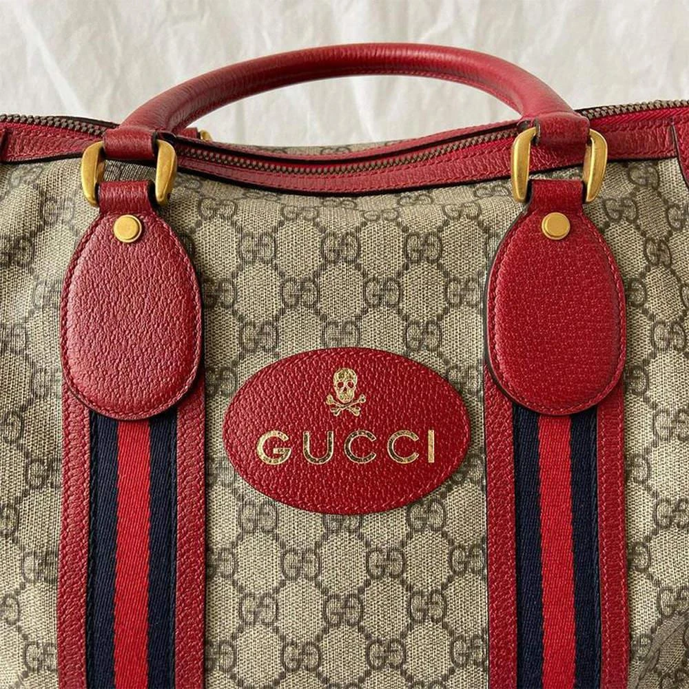 Gucci Beige GG Canvas Web-Trimmed Neo Vintage Duffle Bag 商品