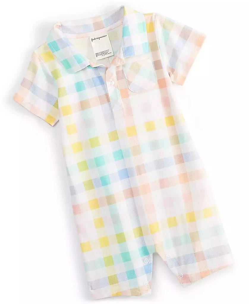 商品First Impressions|Baby Boys Vacation Plaid Sunsuit, Created for Macy's,价格¥43,第1张图片