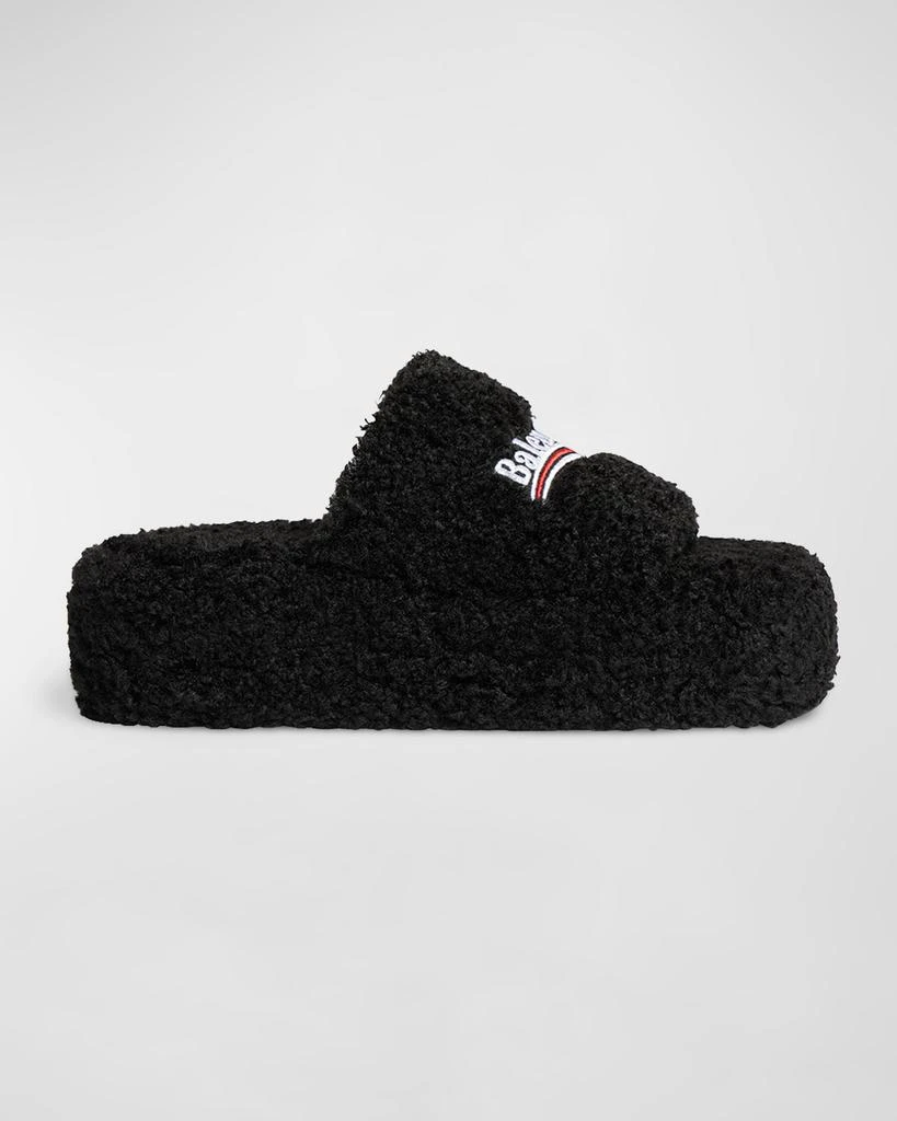 商品Balenciaga|Furry Platform Faux Shearling,价格¥7170,第1张图片