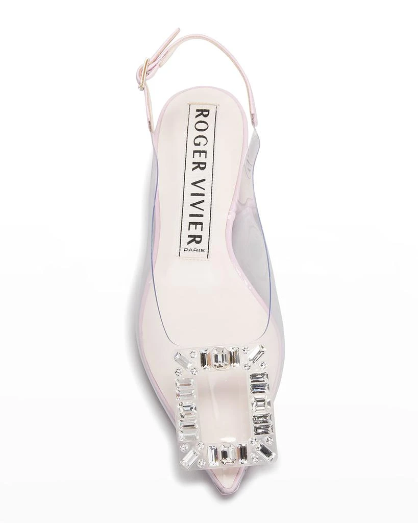 商品Roger Vivier|Gommettine Buckle Slingback Ballerina Flats,价格¥8966,第5张图片详细描述