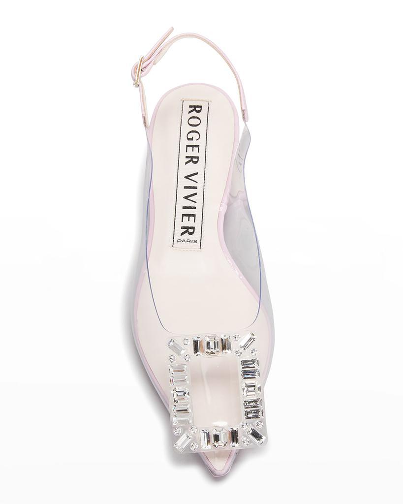 商品Roger Vivier|Gommettine Buckle Slingback Ballerina Flats,价格¥8456,第7张图片详细描述