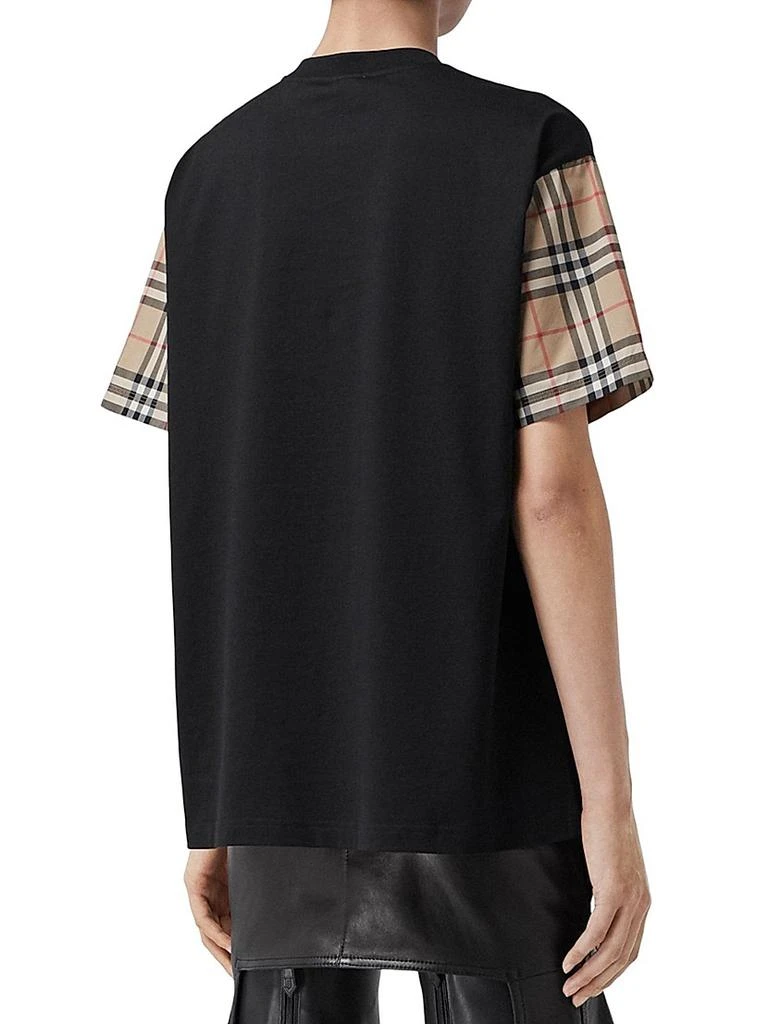 商品Burberry|Carrick Check Sleeve T-Shirt,价格¥3761,第4张图片详细描述