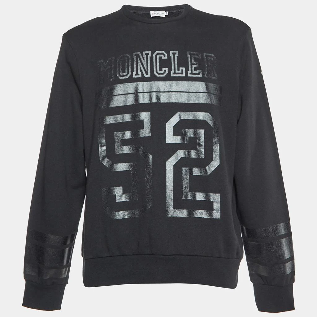 商品[二手商品] Moncler|Moncler Black Printed Cotton Knit Crewneck Sweatshirt XXL,价格¥1163,第1张图片