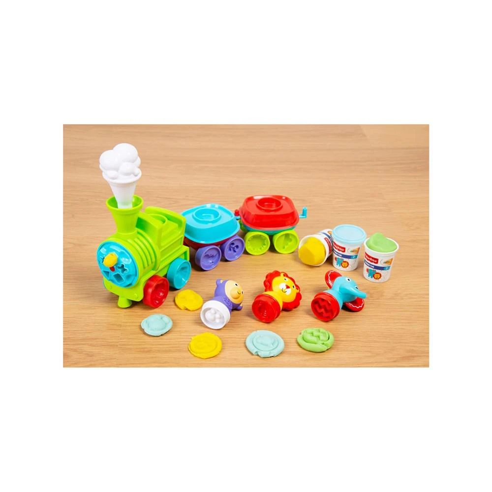 商品Fisher Price|Fisher Price Train Dough with 3 Pots of Dough and 3 Animal Stamps Set,价格¥133,第2张图片详细描述