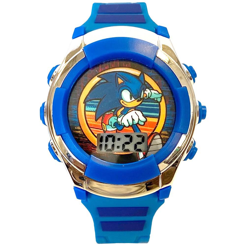 Kid's Sonic Digital Blue Silicone Strap Watch 38mm商品第1张图片规格展示