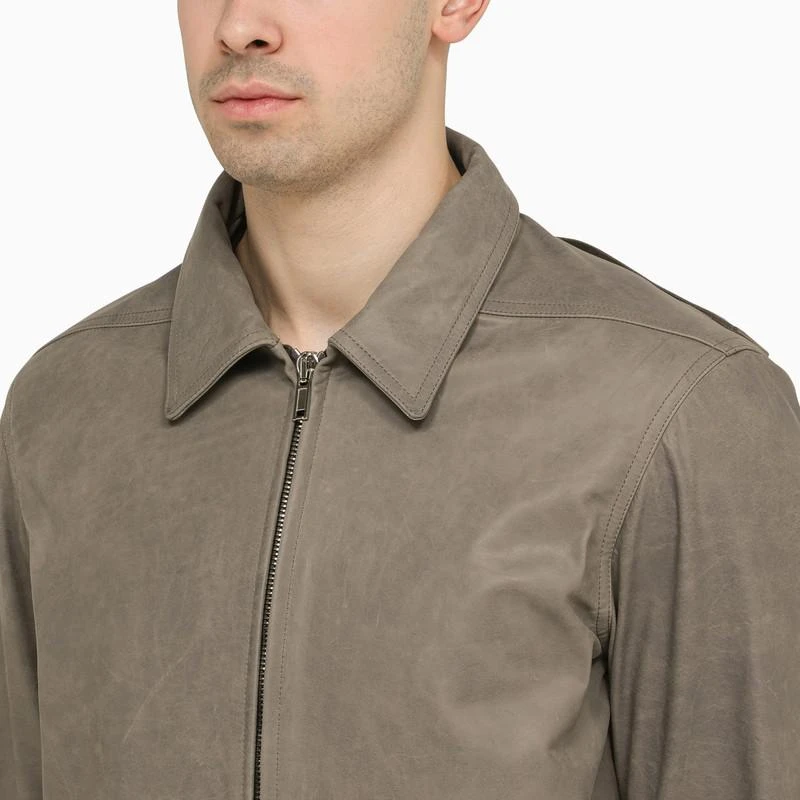 商品Rick Owens|Grey leather shirt,价格¥11486,第4张图片详细描述