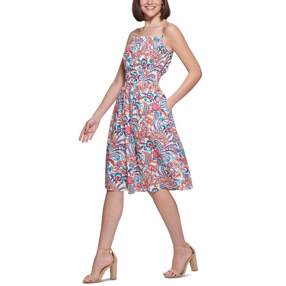 Women's Printed Cotton Sleeveless Dress商品第3张图片规格展示