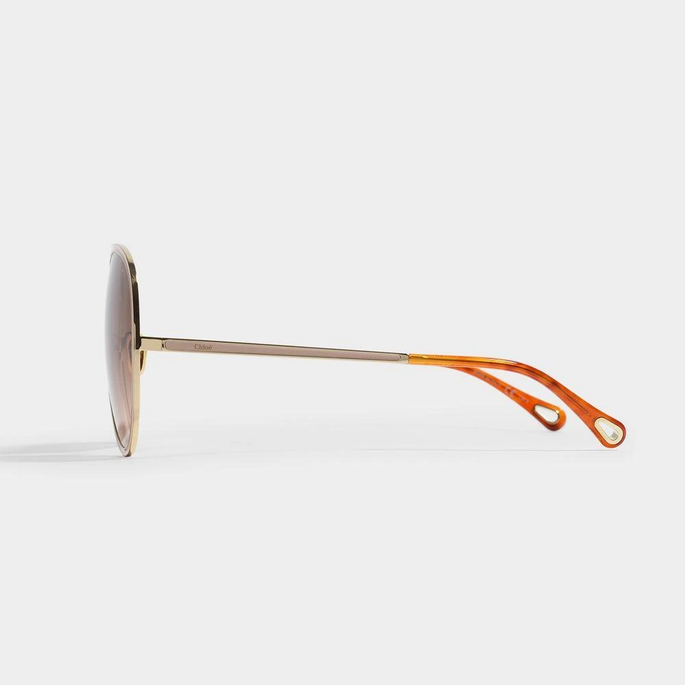 商品Chloé|Sunglasses in Gold Injection,价格¥3284,第2张图片详细描述