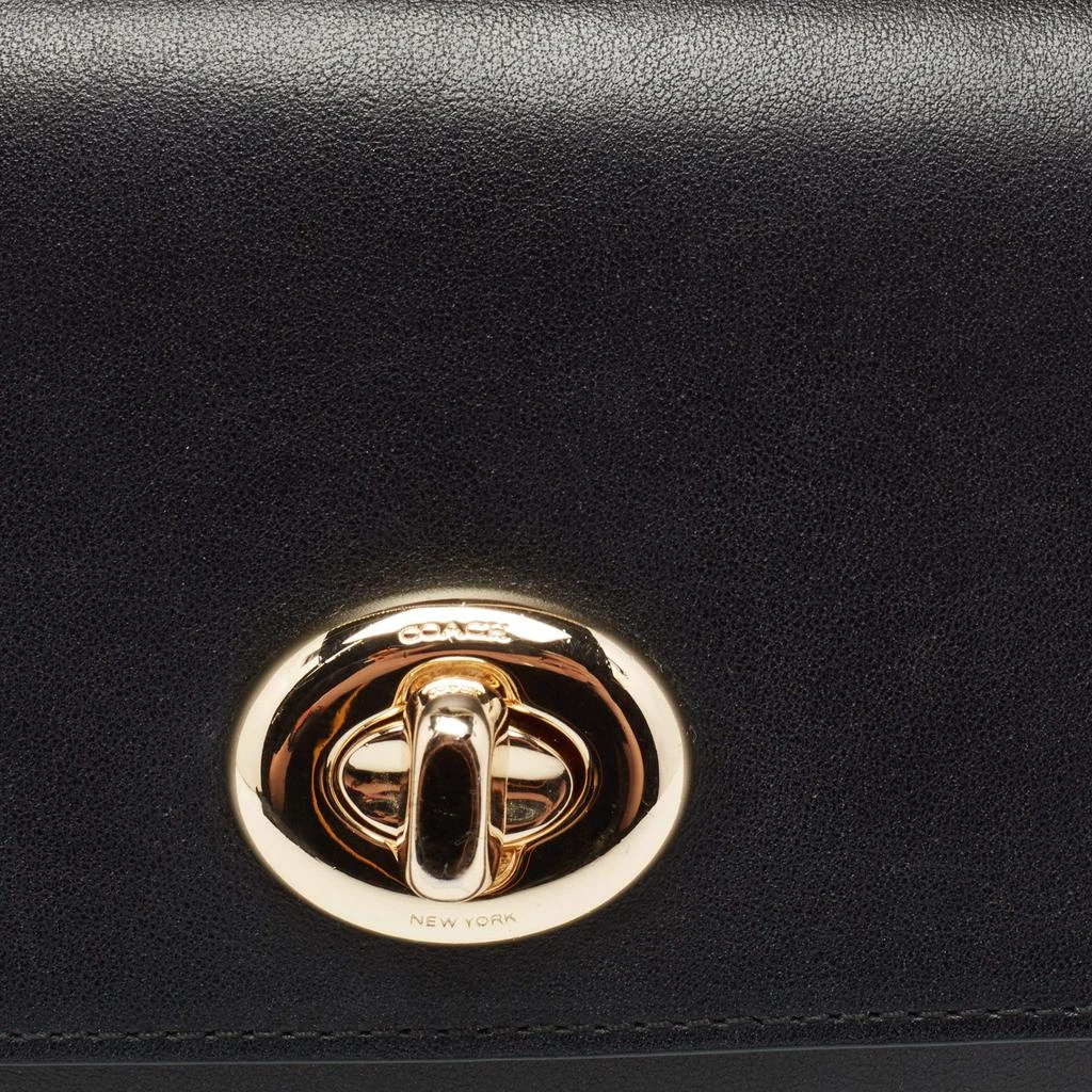 商品[二手商品] Coach|Coach Black Leather Turnlock Chain Crossbody Bag ,价格¥1564,第5张图片详细描述