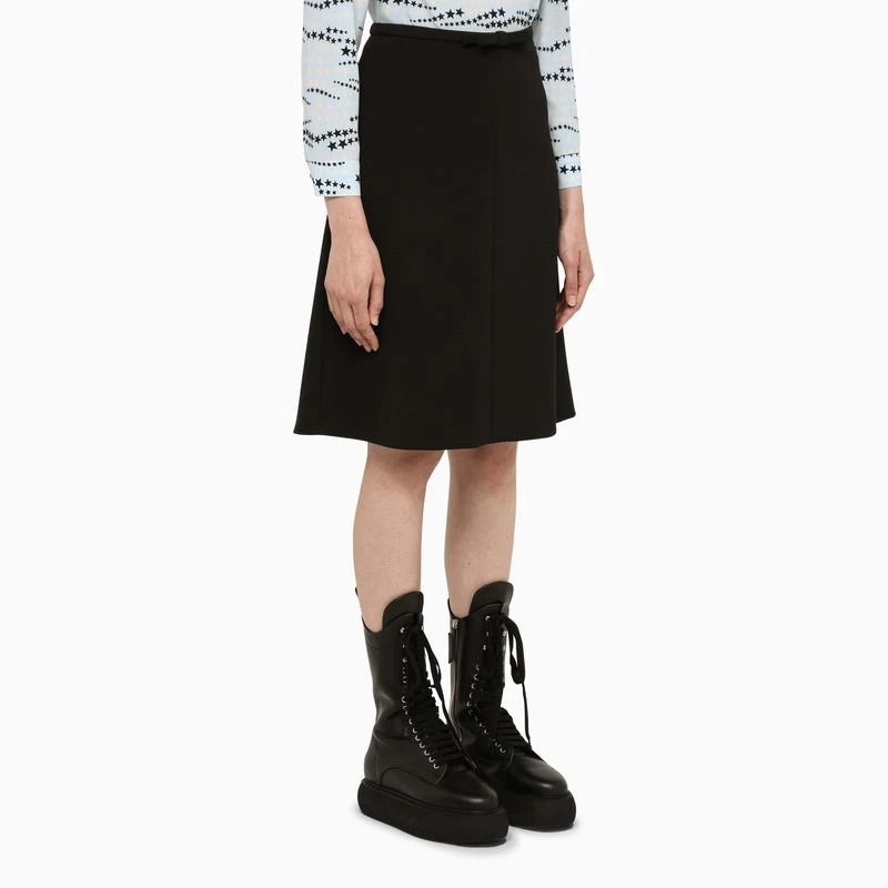 商品RED Valentino|Black flared skirt with bow,价格¥1236,第3张图片详细描述