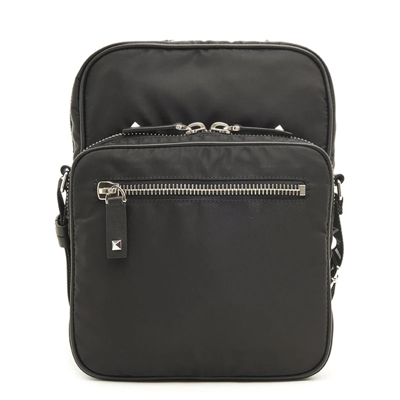 商品Valentino|VALENTINO 男士黑色尼龙单肩包 RY2B0586-RPY-0NO,价格¥4356,第1张图片