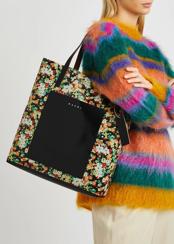 商品Marni|Large floral-print coated canvas tote,价格¥2175,第5张图片详细描述