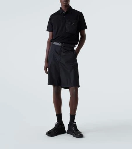 商品Prada|Re-Nylon cotton-blend polo shirt,价格¥8906,第2张图片详细描述