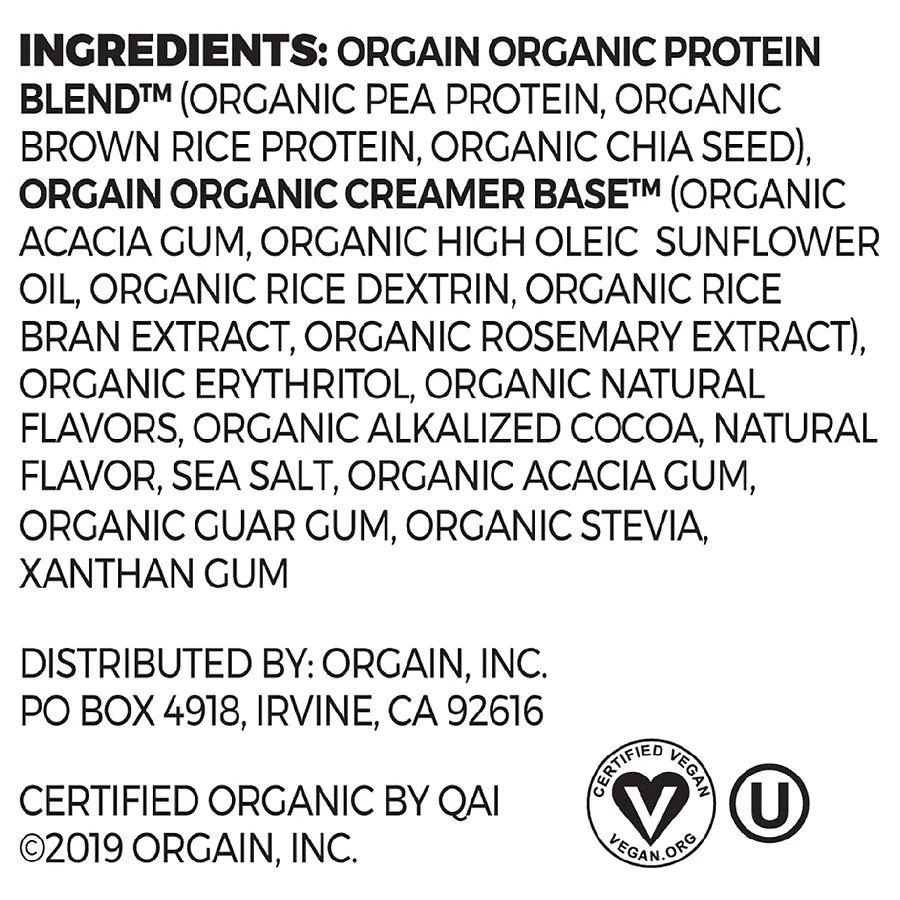 商品Orgain|Organic Plant Based Protein Powder,价格¥232,第3张图片详细描述