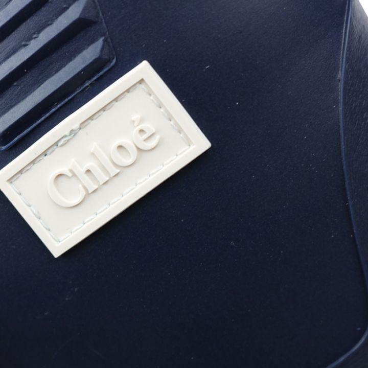 商品Chloé|大童海军蓝徽标高筒雨靴,价格¥374,第4张图片详细描述