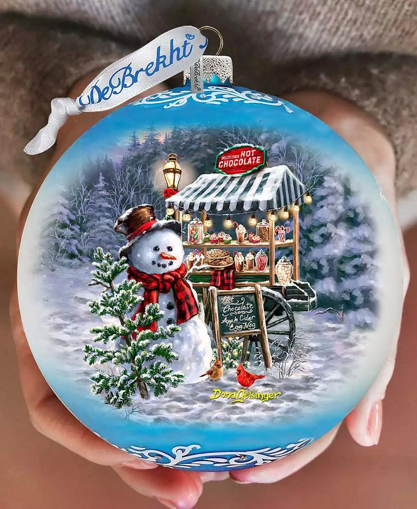 商品Designocracy|Hot Cocoa Magic - Frosty Fun Lg Holiday Glass Collectible Ornament D. Gelsinger,价格¥659,第4张图片详细描述