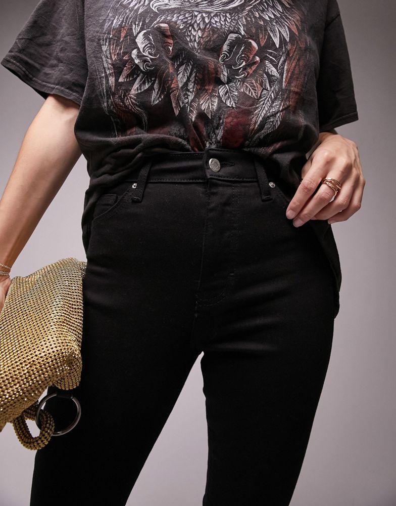 Topshop Jamie jeans in pure black商品第3张图片规格展示