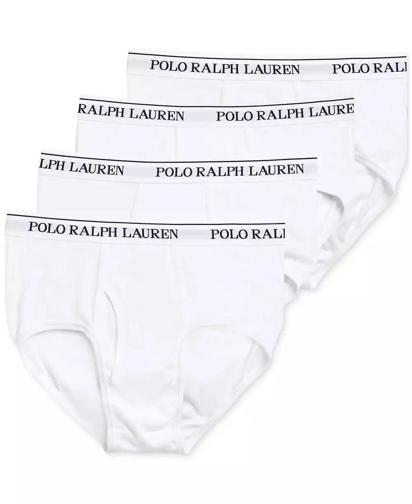 商品Ralph Lauren|Men's 4-Pack Classic-Fit Mid-Rise Briefs,价格¥370,第1张图片