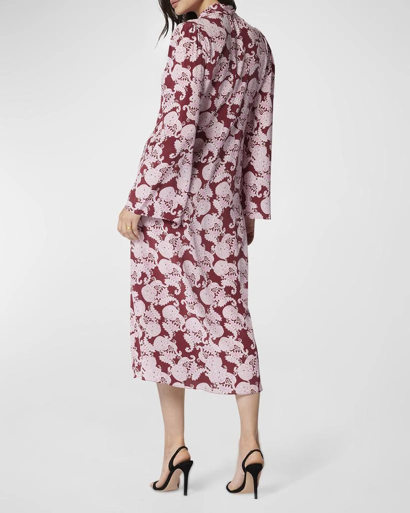 商品Equipment|Julianne Paisley-Print Satin Midi Dress,价格¥3201,第3张图片详细描述