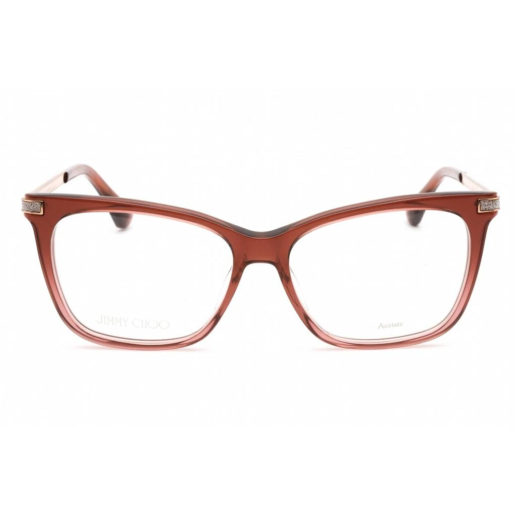 商品Jimmy Choo|Jimmy Choo Women's Eyeglasses - Cat Eye Burgundy/Pink Plastic Frame | JC353 02LN 00,价格¥686,第2张图片详细描述