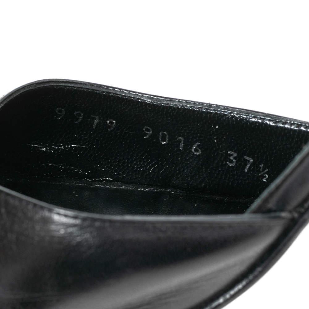 Sergio Rossi Black Leather Ankle Wrap Pointed-Toe Pumps Size 37.5商品第9张图片规格展示