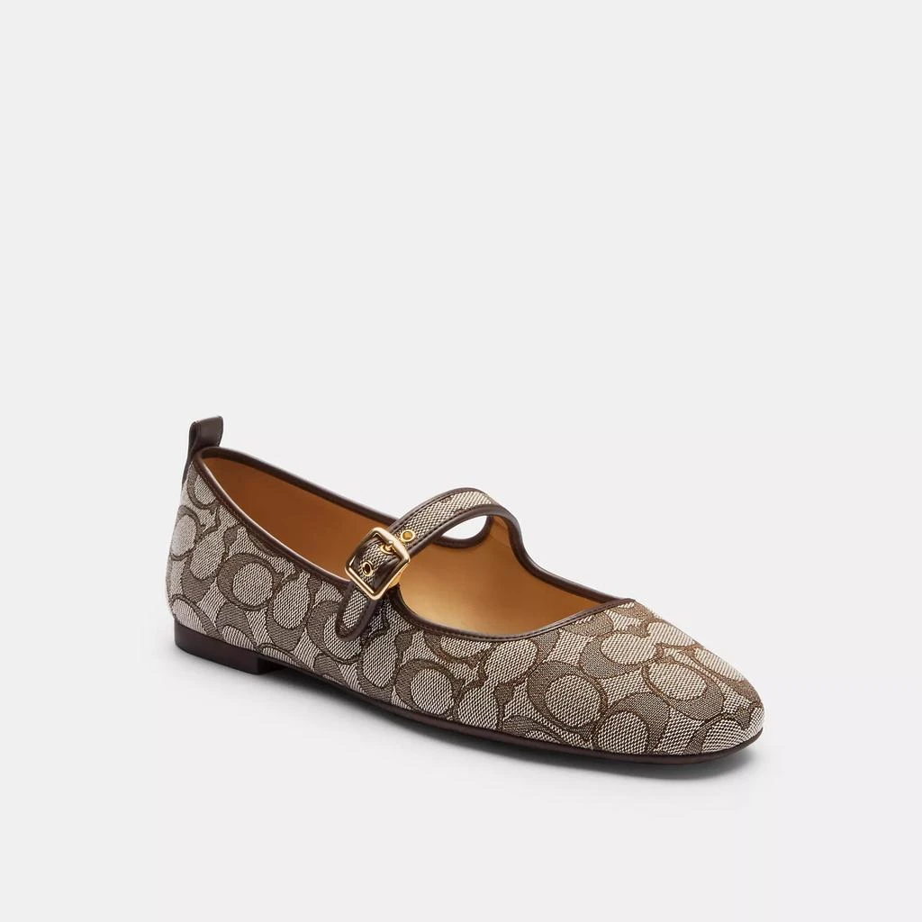 商品Coach|C Rivet Mary Jane In Signature Jacquard,价格¥939,第1张图片