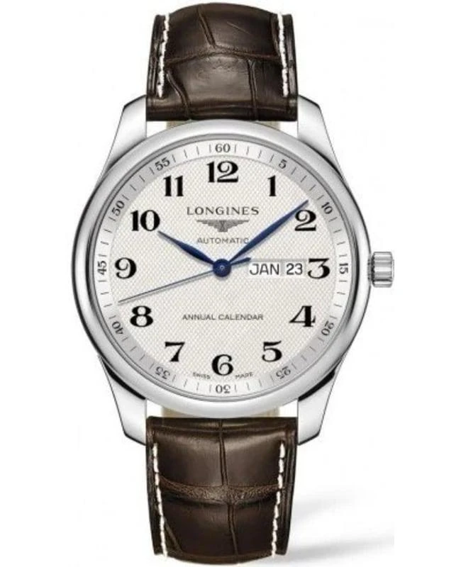 商品Longines|Longines Master Collection Automatic 42mm Silver Dial Brown Leather Strap Men's Watch L2.920.4.78.3,价格¥15752,第1张图片