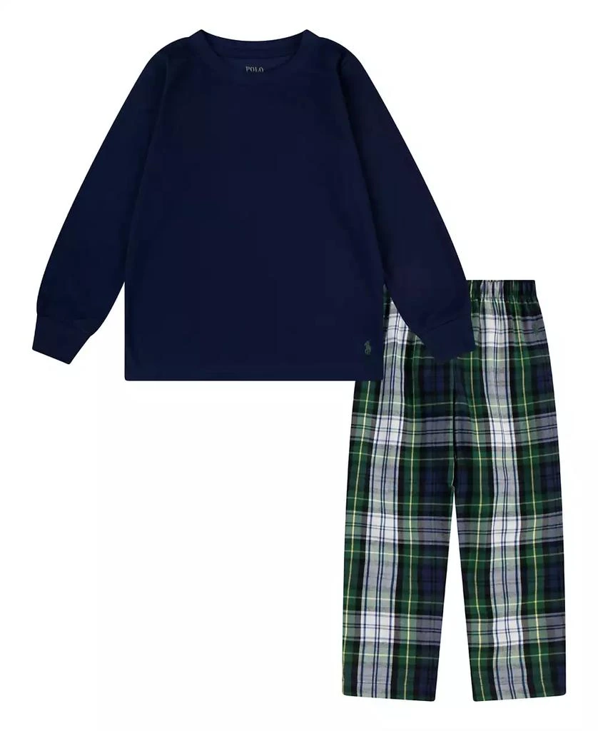 商品Ralph Lauren|Polo Toddler Long Sleeve Tee and Woven Pant, 2-Piece Set,价格¥337,第1张图片