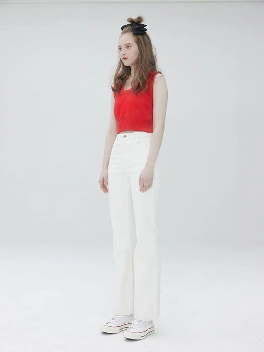 商品MUDIDI|Round Neck Knit Vest 003 Red,价格¥907,第2张图片详细描述