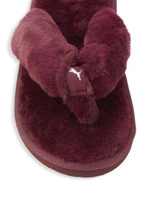 商品Puma|Faux Fur Flip Flops,价格¥101,第5张图片详细描述